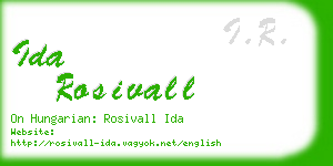 ida rosivall business card